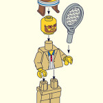 Ilustraciones de los personajes de Wes Anderson como LEGOS
